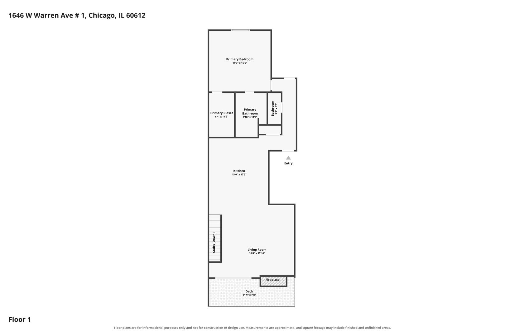 Floor plan 2 of 1646 W Warren Blvd #1